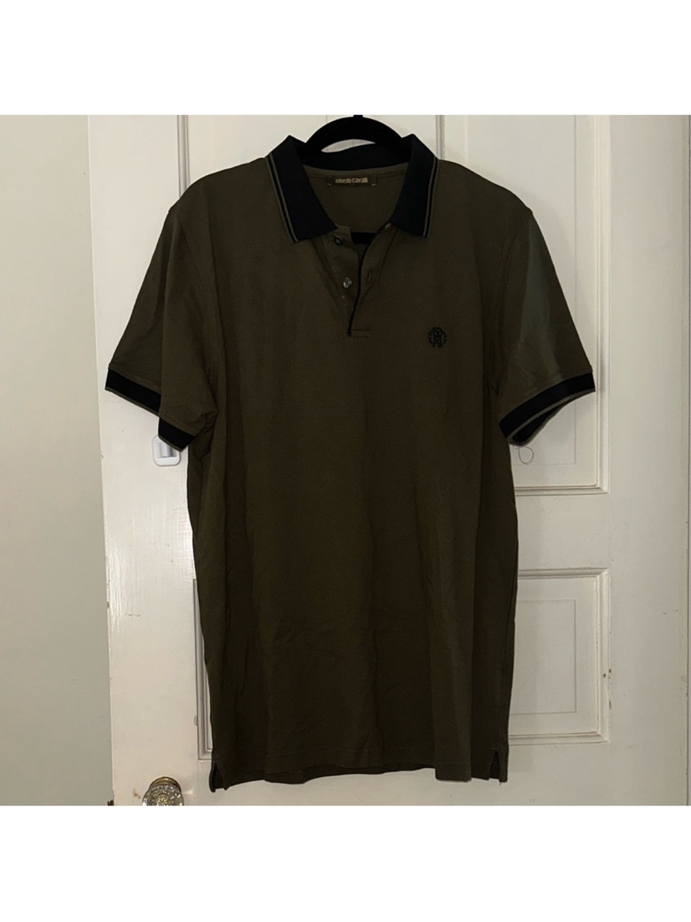 Roberto Cavalli Contrast Trim Short Sleeve Polo Shirt XXL (FSR623 KB005)